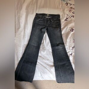 7 For All Mankind faded black jeans size 28